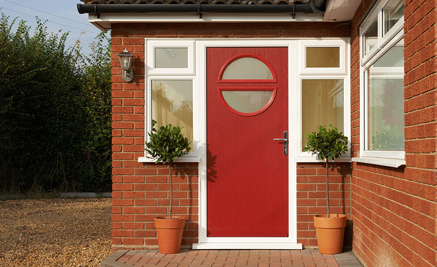 Seville Front Door In Ruby Red By Anglian Home Improvements