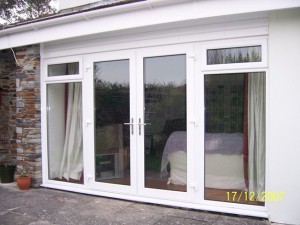 French doors with white frames