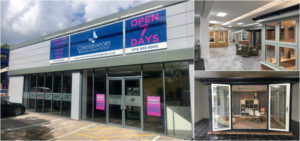 collage showing newest Conservatory Window and Door Outlet showroom in Nottingham